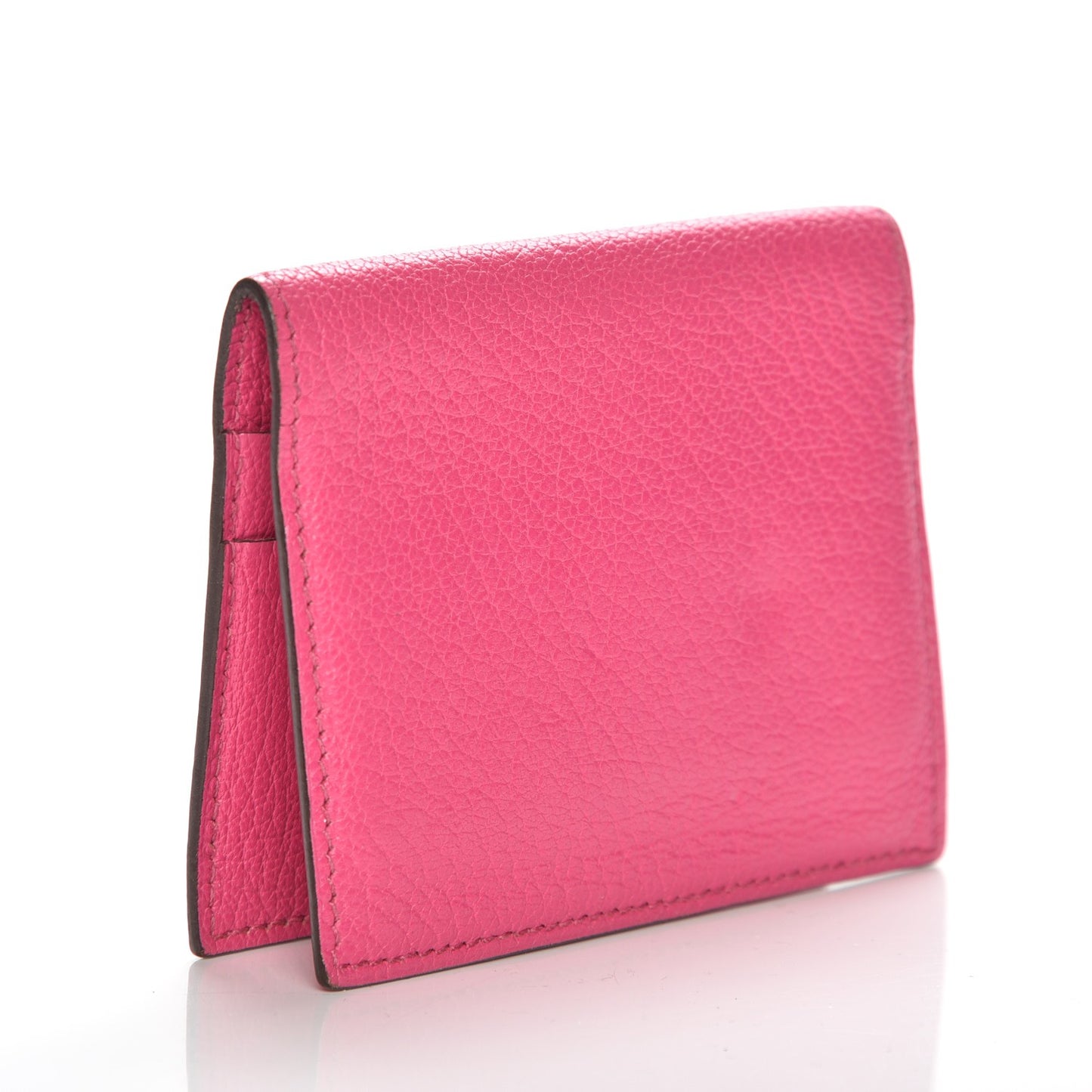 Chevre Mysore Evelyne Card Wallet Rose Tyrien