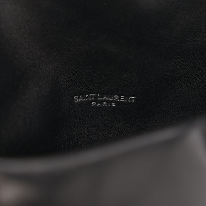 Saint Laurent Lambskin Quilted Small Loulou Puffer Monogram Chain Satchel Black 7 of 11