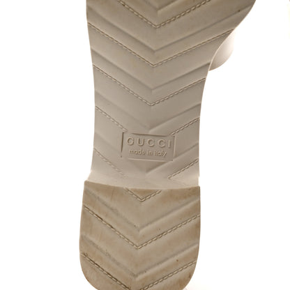 Gucci Rubber Gucci Logo Womens Platform 20/60mm Slide Sandals 39 Mystic White 6 of 10