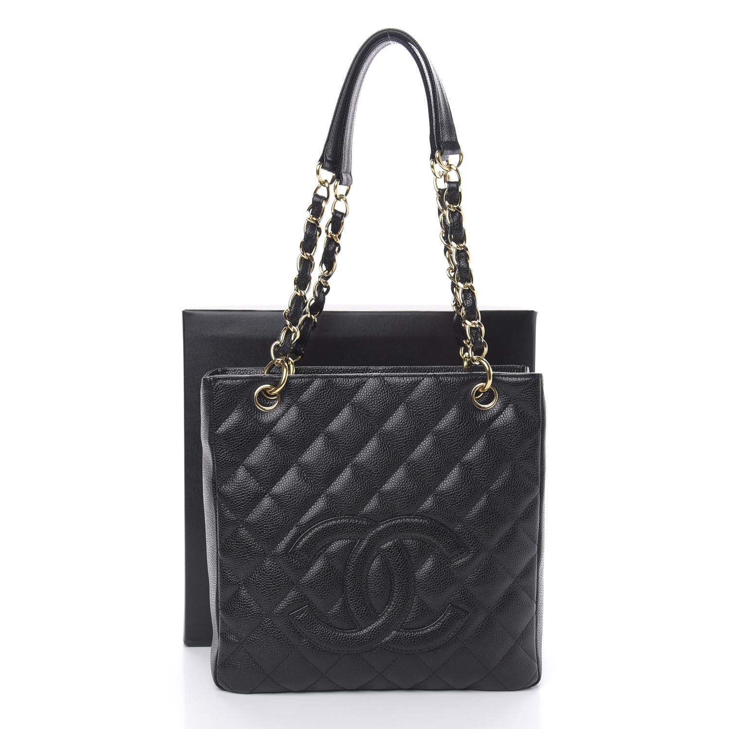 Chanel Caviar Quilted Petit Shopping Tote PST Black 10 of 10