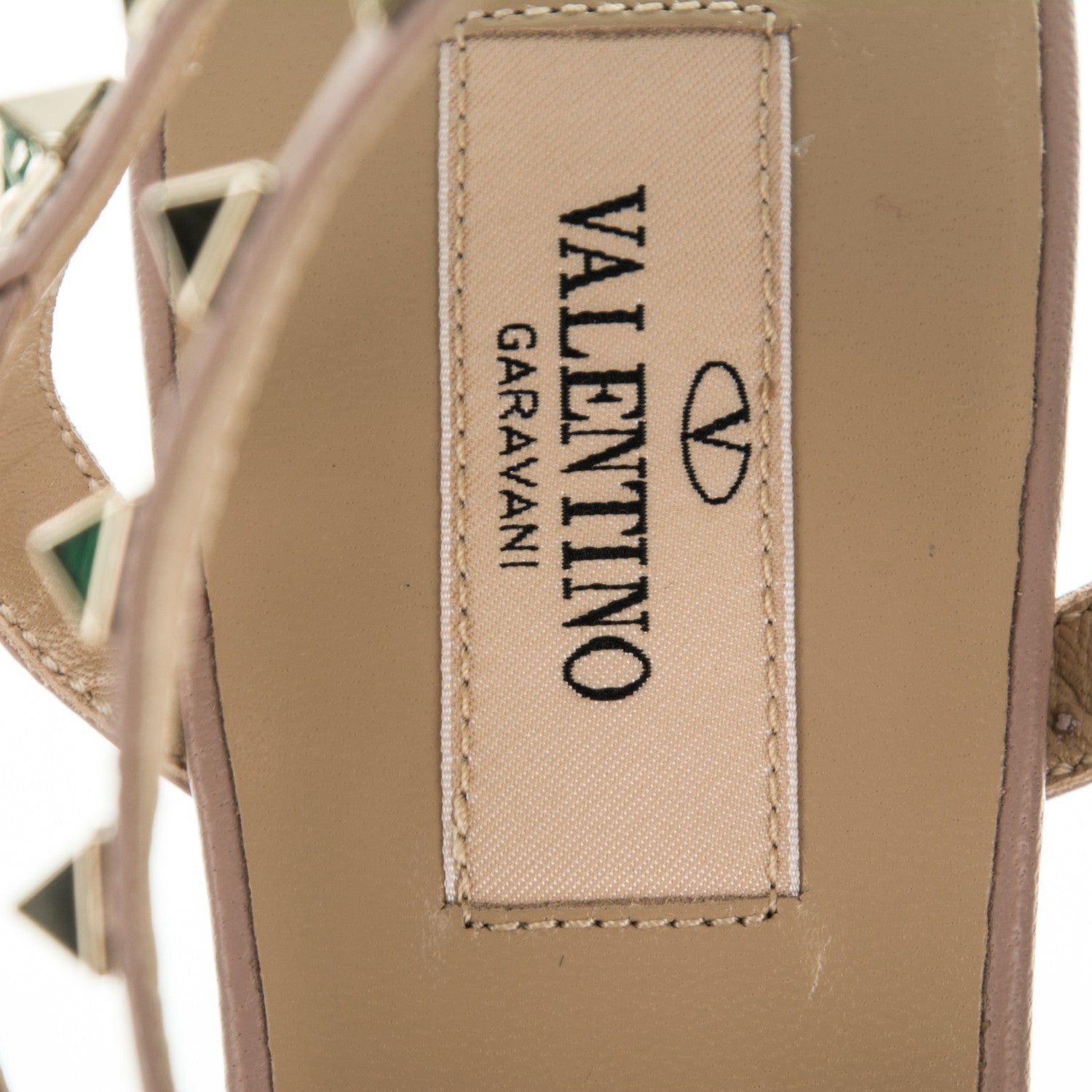 Valentino Garavani Patent Nappa Rockstud Ankle Strap 65mm Pumps 37.5 Poudre 7 of 7