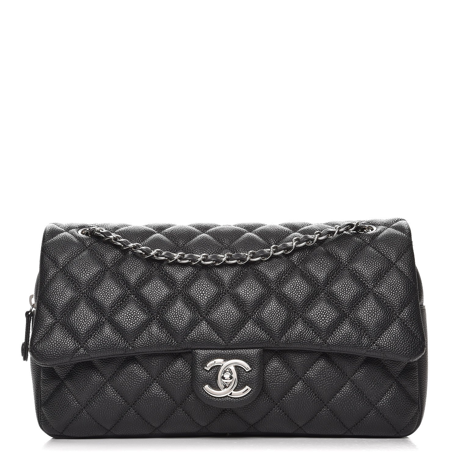 Chanel Caviar Quilted Jumbo Easy Flap Black 1 of 8