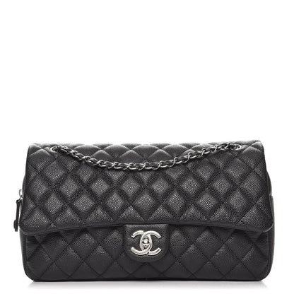 Chanel Caviar Quilted Jumbo Easy Flap Black 1 of 8
