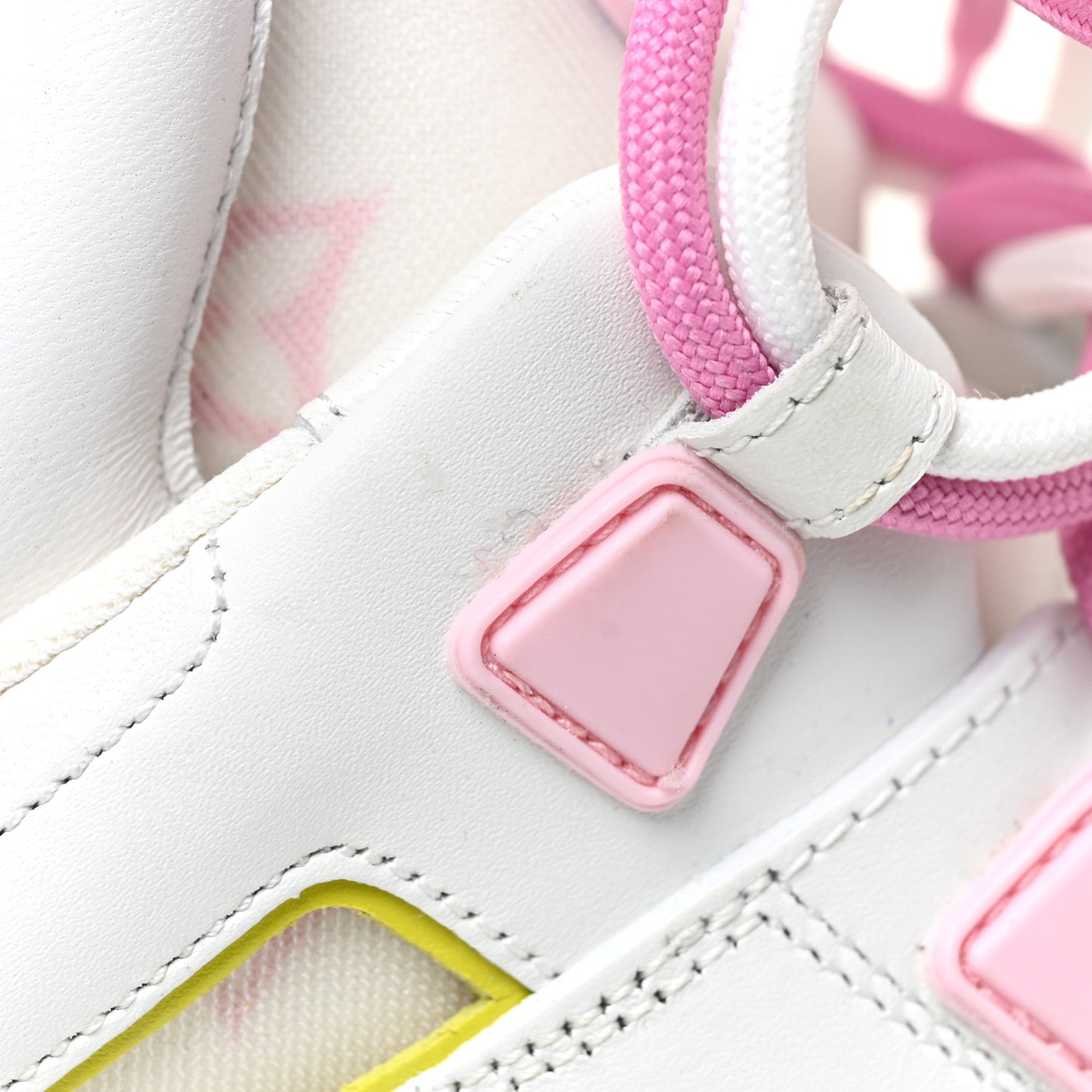 Calfskin Technical Nylon LV Archlight Sneakers 40 White Pink Yellow