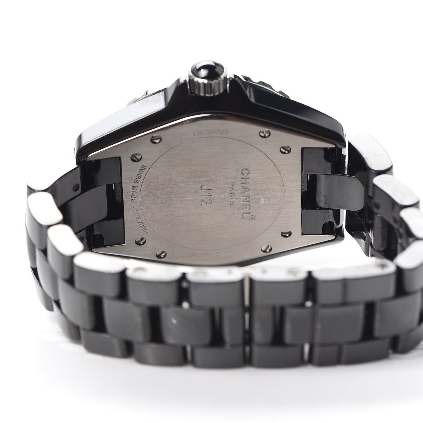 Stainless Steel Ceramic Diamond Pave Bezel Dial 38mm J12 Automatic Watch Black