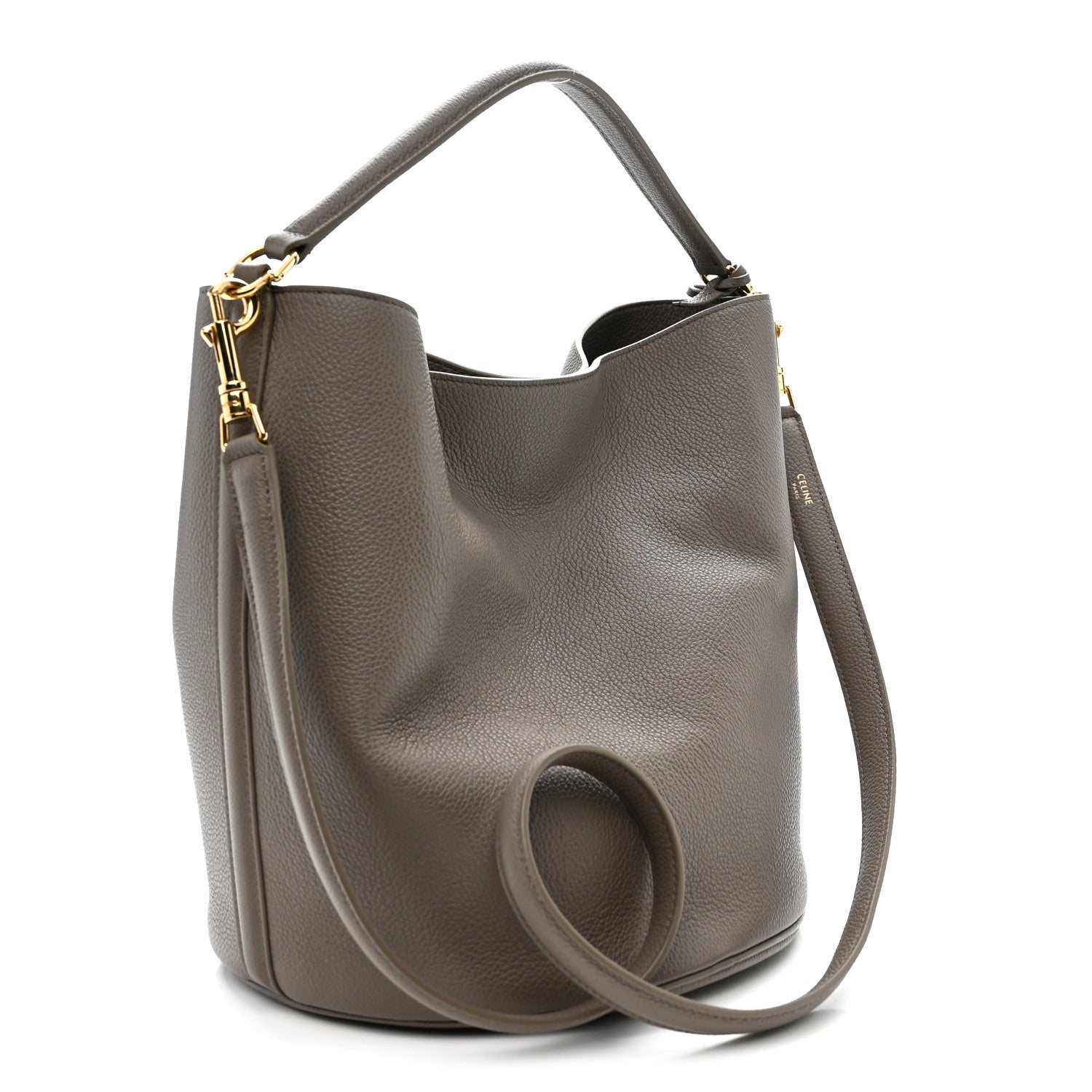 Celine Supple Grained Calfskin Bucket 16 Bag Pebble 4 of 12