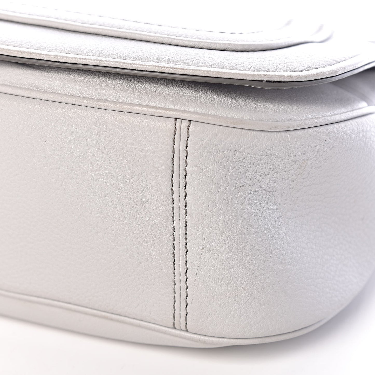 Calfskin Empire City Messenger Crossbody Light Grey