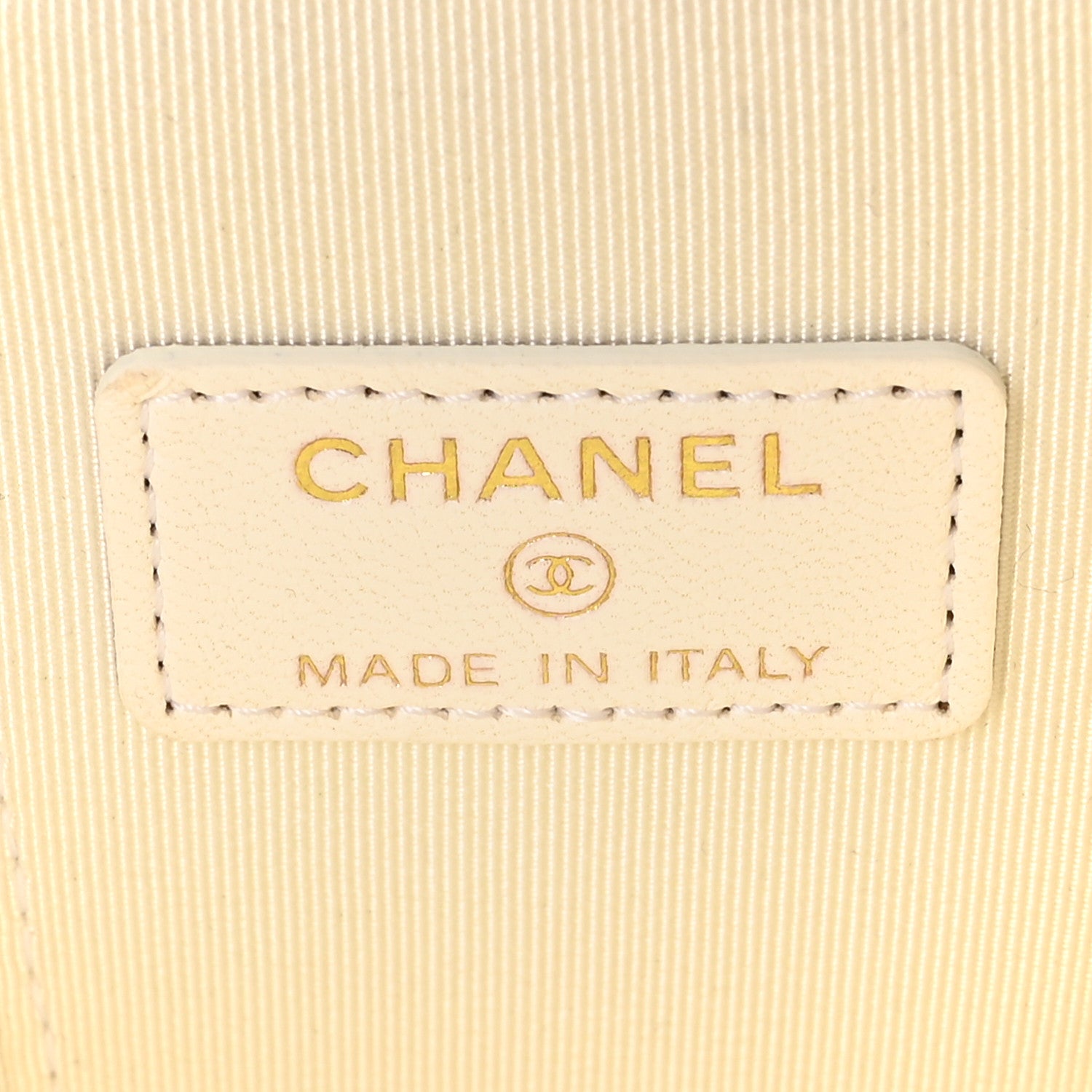 Chanel Lambskin Quilted Mini Camellia Bow Vanity Case With Chain White 6 of 11