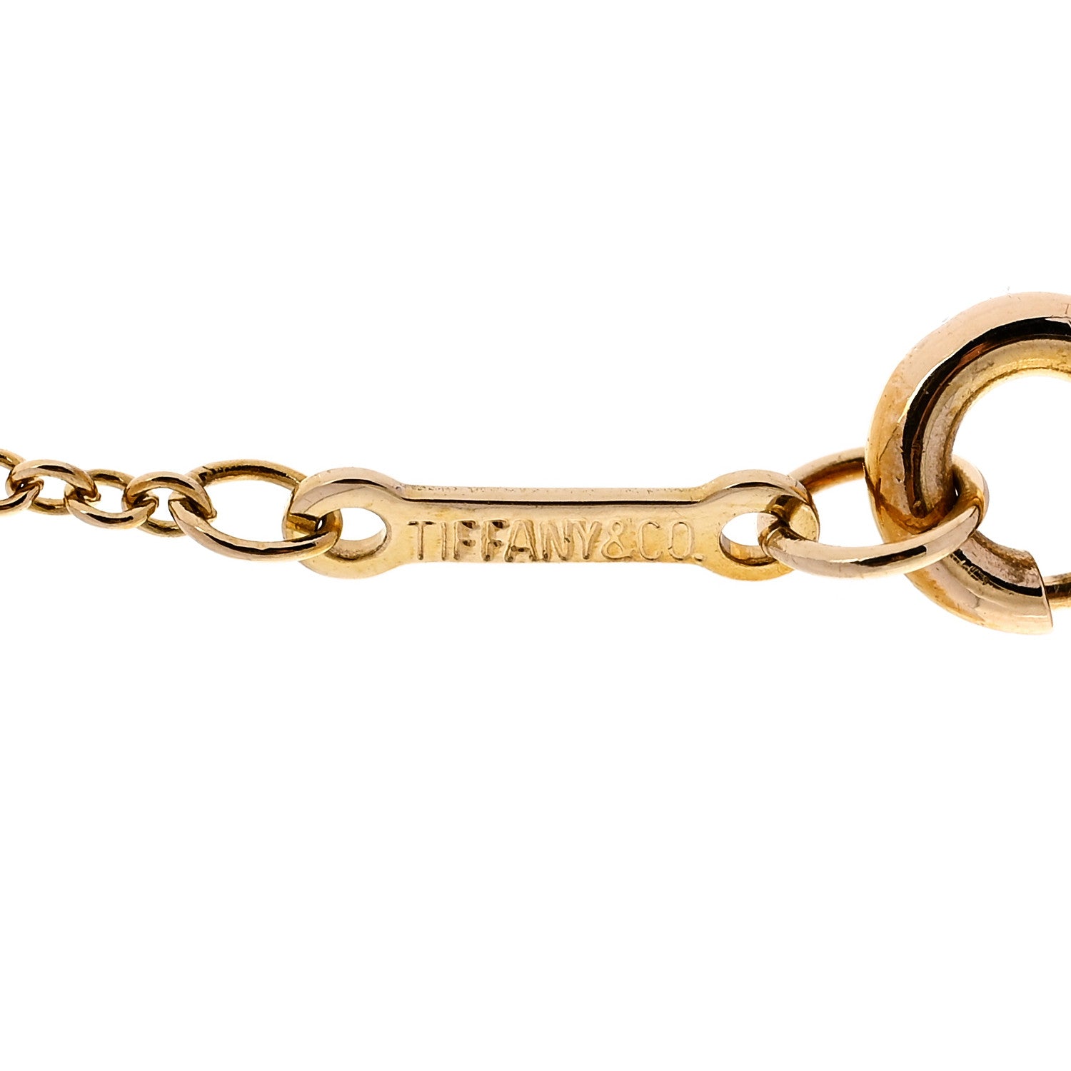 Tiffany 18K Yellow Gold Diamond .45ct Elsa Peretti Diamonds by the Yard Pendant Necklace 4 of 8