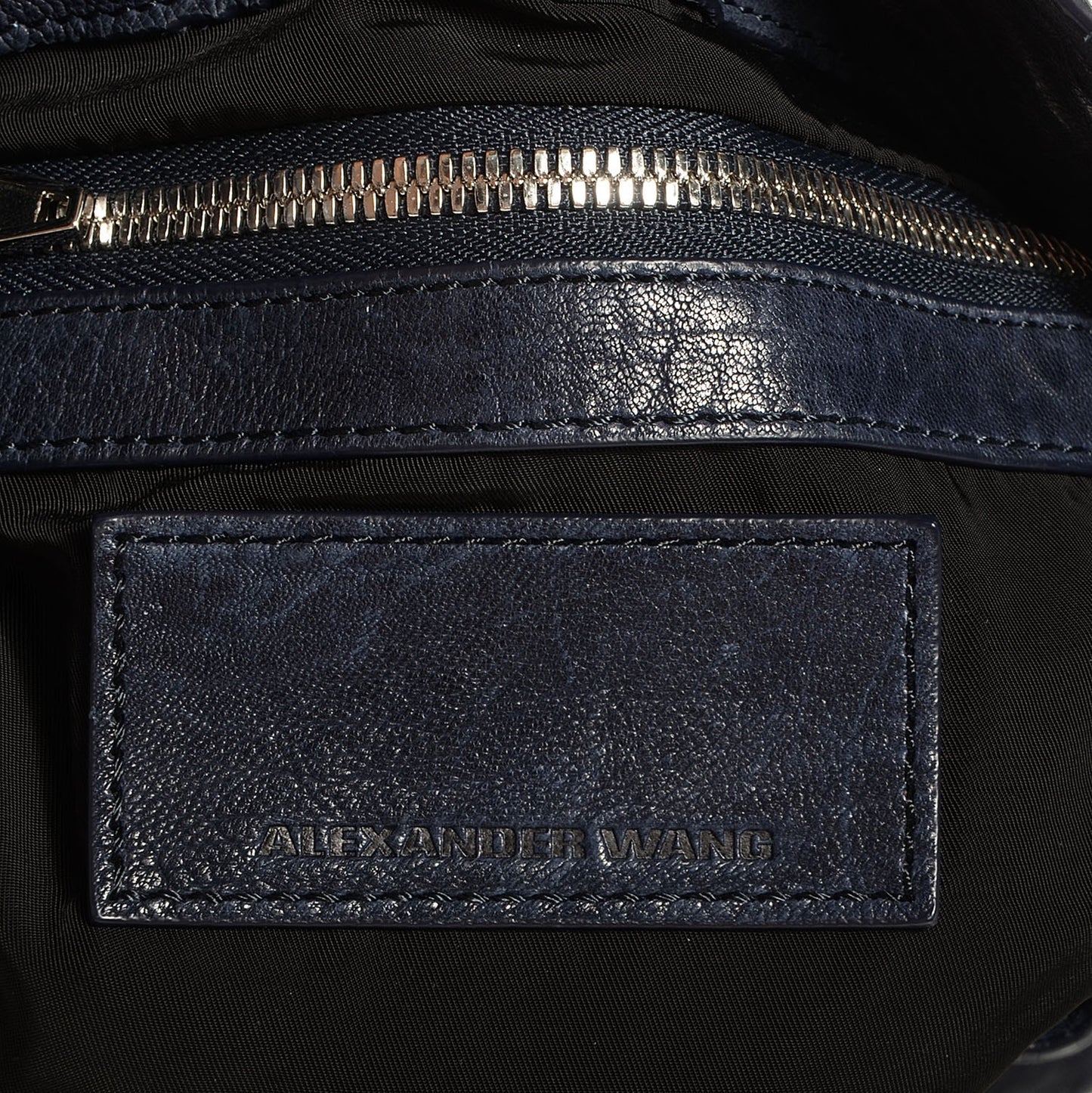 Pebbled Lambskin Diego Bucket Bag Neptune