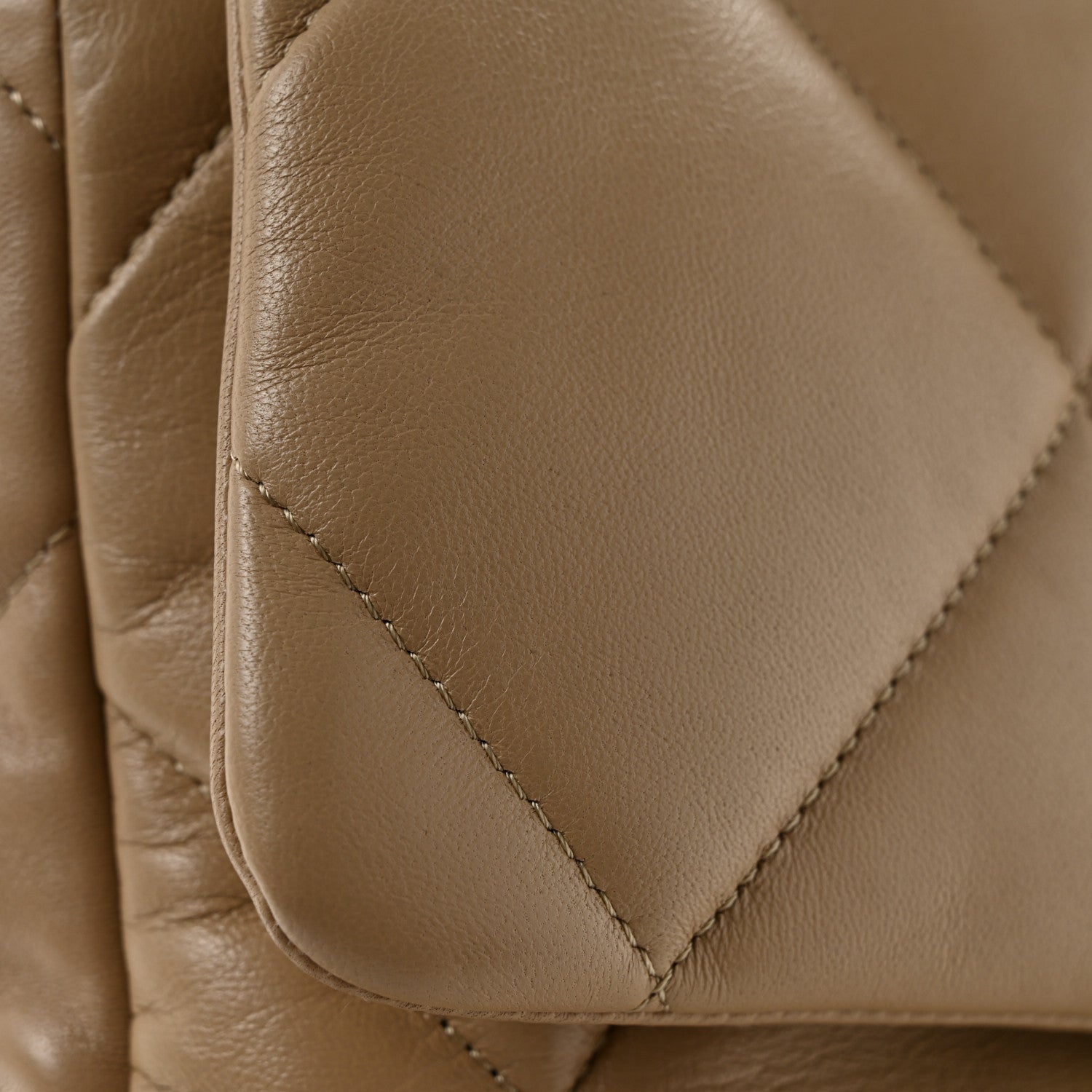 Chanel Lambskin Quilted Large Chanel 19 Flap Dark Beige 14 of 15