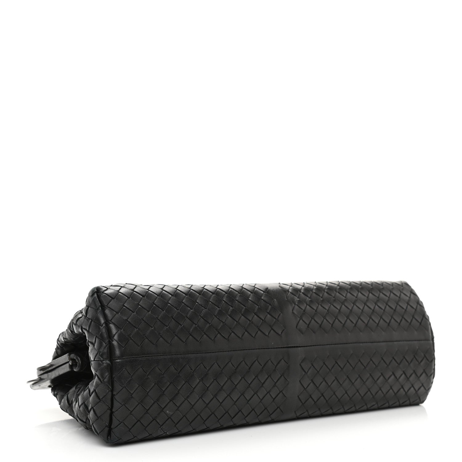Bottega Veneta Nappa Intrecciato Frame Shoulder Bag Black 4 of 15
