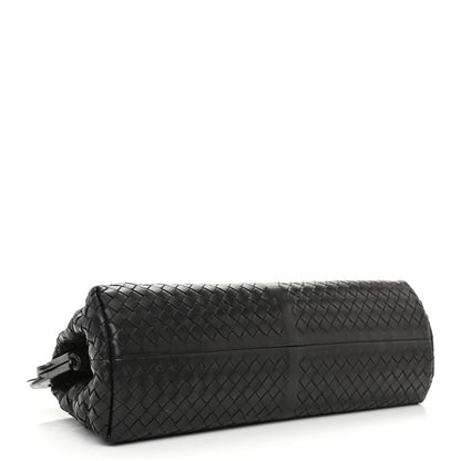 Bottega Veneta Nappa Intrecciato Frame Shoulder Bag Black 4 of 15