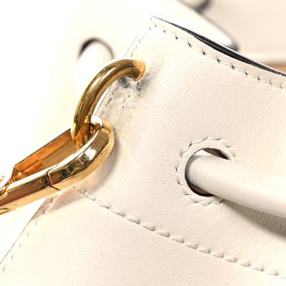 Jimmy Choo Smooth Shiny Calfskin Cinch M Bucket Bag White 12 of 12