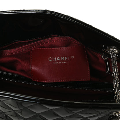 Chanel Patent Quilted Medium Just Mademoiselle Bowling Bag Black 6 of 10