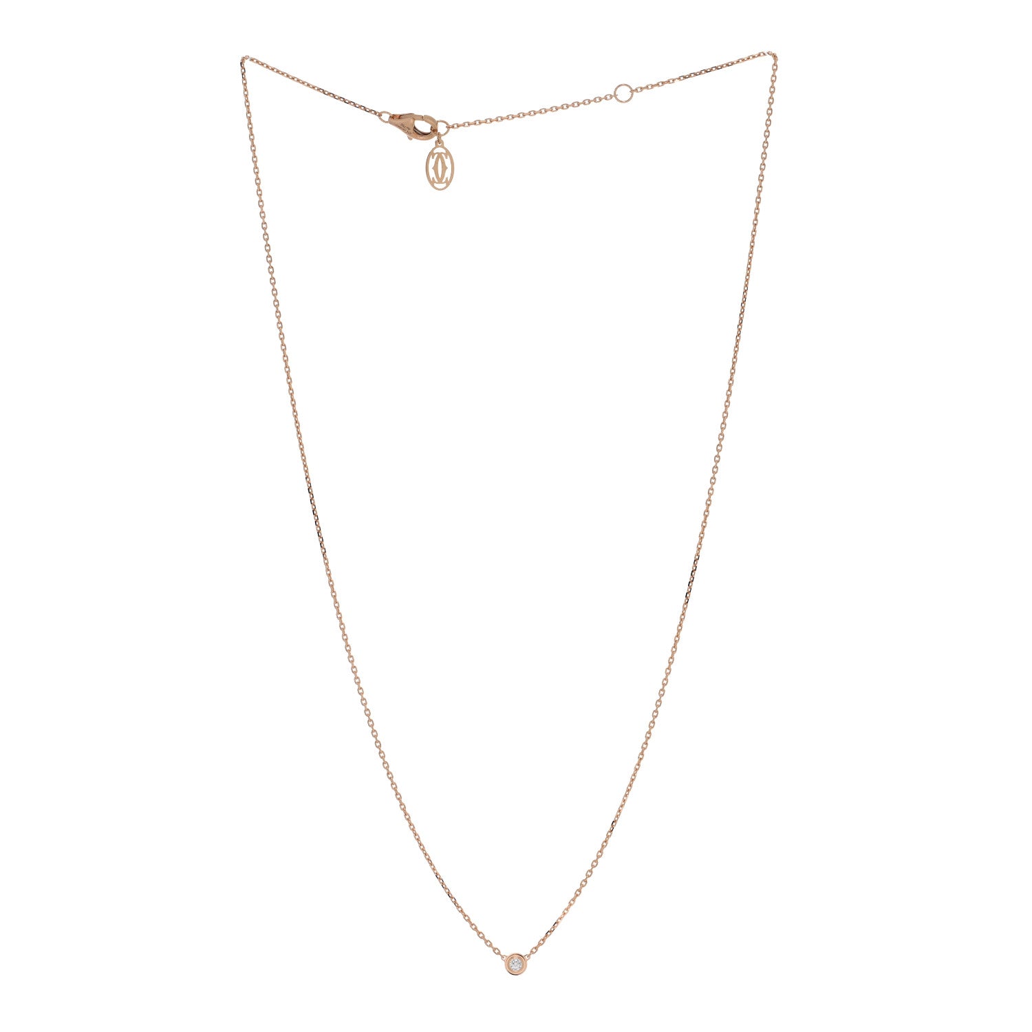 Cartier 18K Pink Gold Diamond XS D'Amour Pendant Necklace 3 of 5