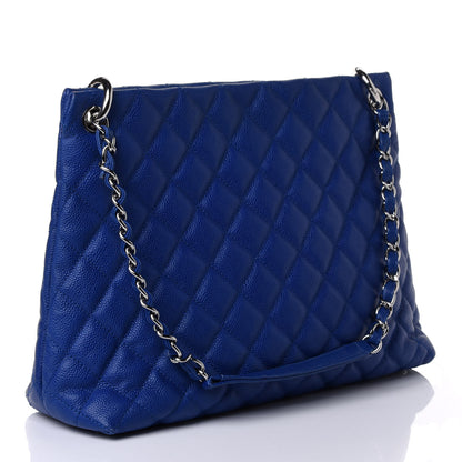 Chanel Caviar Quilted CC Shopping Tote Blue 2 of 4