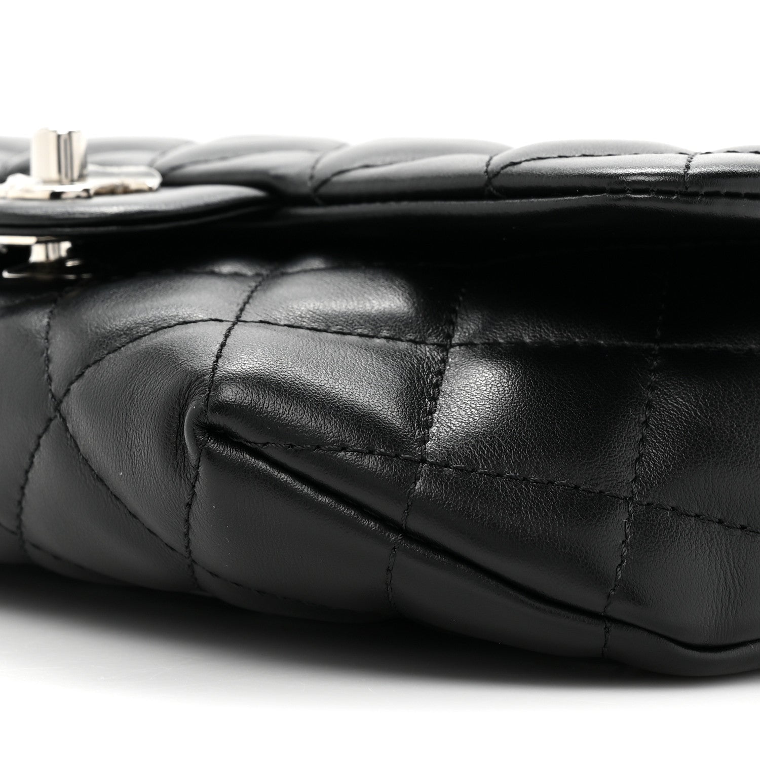 Chanel Calfskin Quilted CC Uniform Flap Belt Bag Black 8 of 9