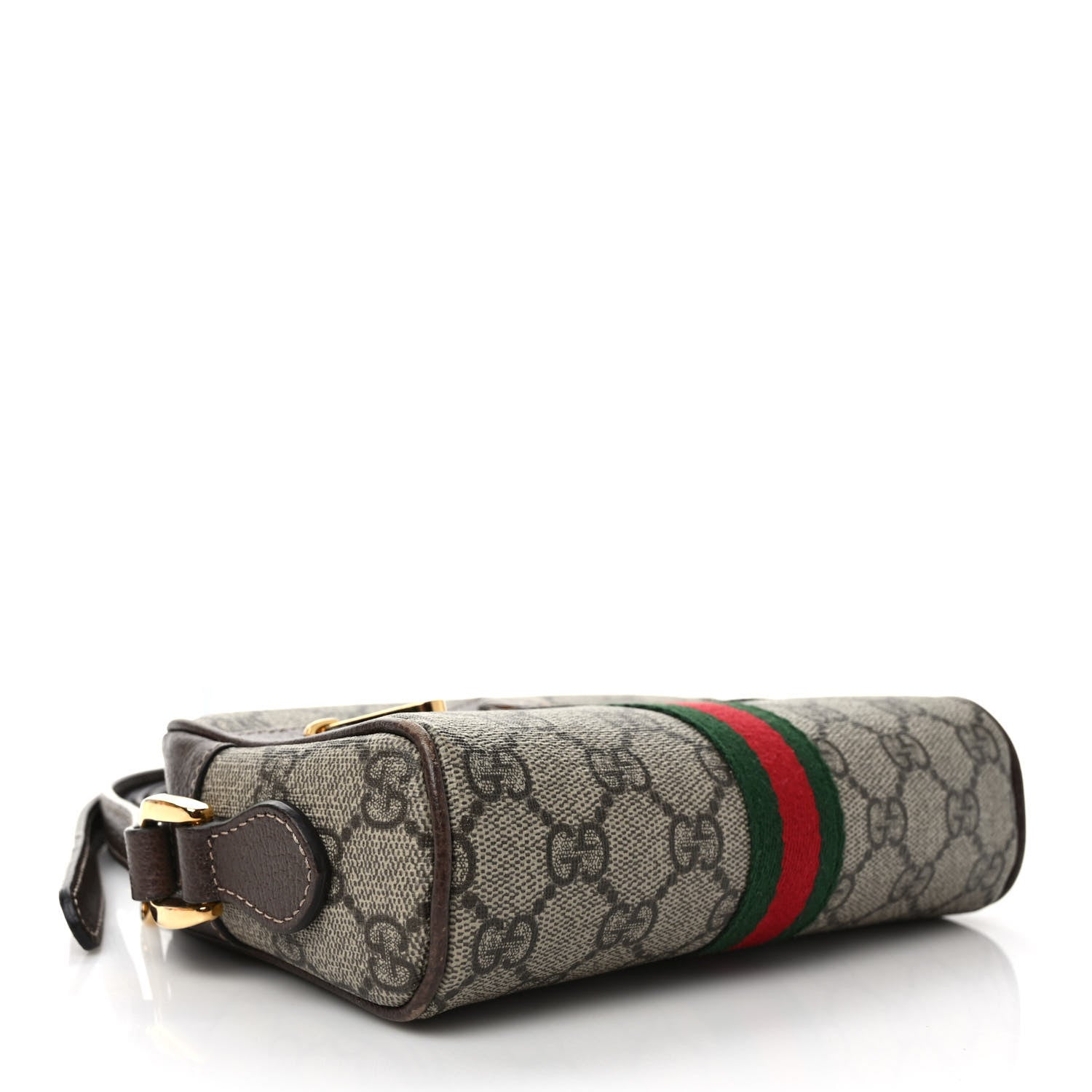 Gucci GG Supreme Monogram Web Mini Ophidia Shoulder Bag Brown 4 of 12