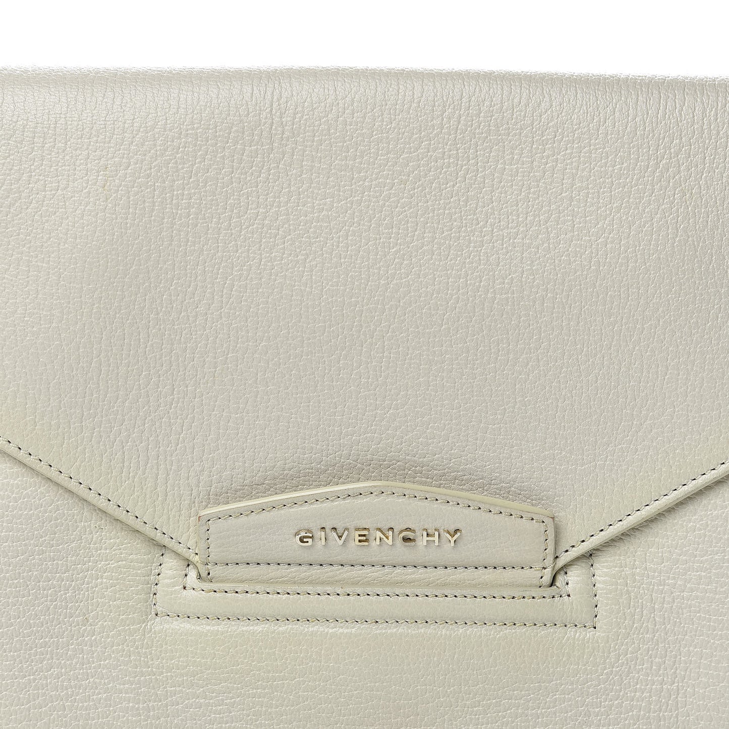 Sugar Goatskin Medium Antigona Envelope Clutch Ivory