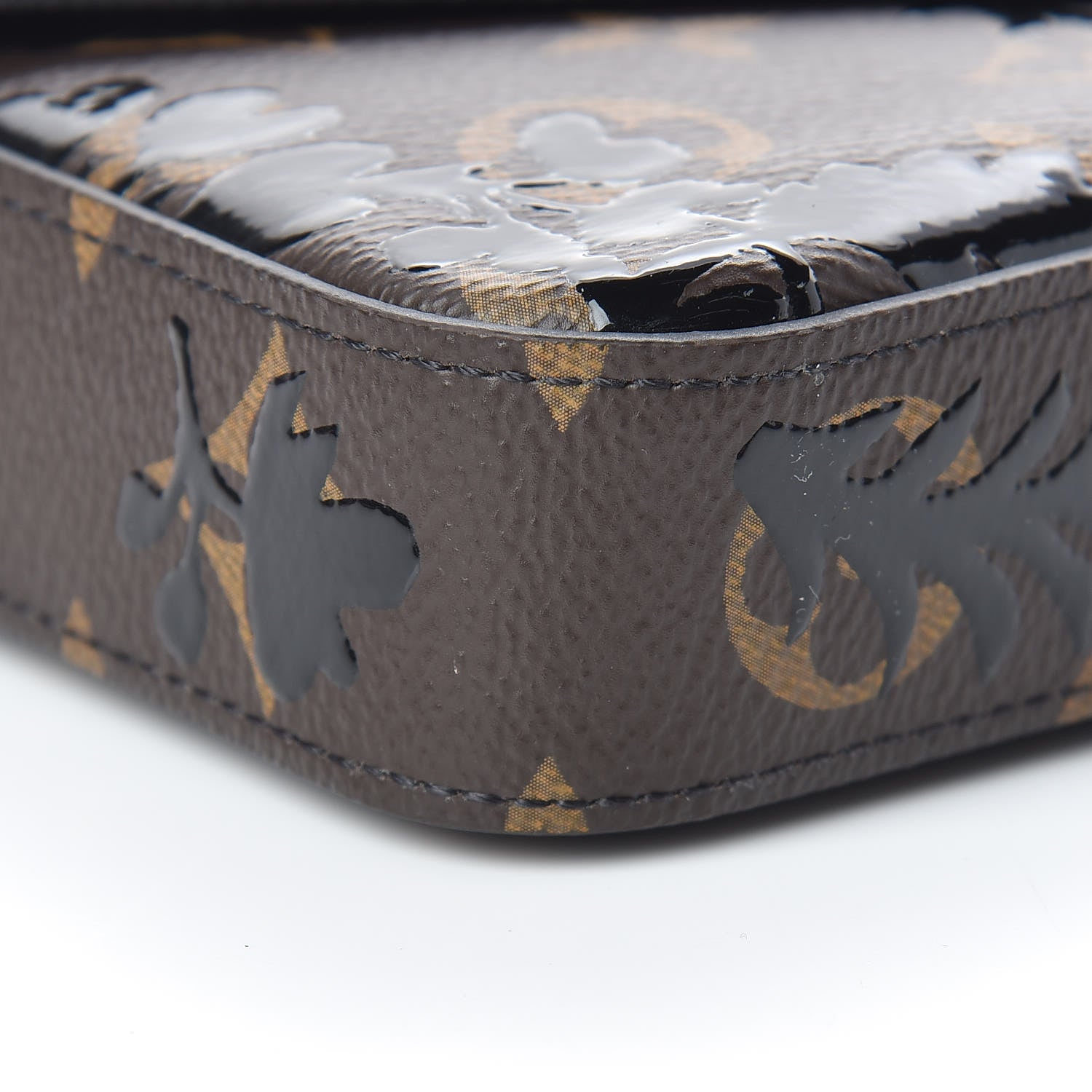 Louis Vuitton Monogram Blossom Pochette Felicie Chain Wallet Black 11 of 13
