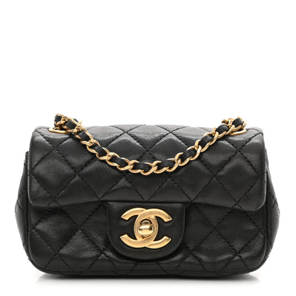 Chanel Lambskin Quilted Extra Mini Flap Black 1 of 8