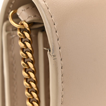 Saint Laurent Glossy Calfskin Monogram Chain Wallet Dark Beige 12 of 13
