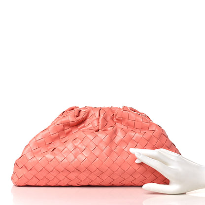 Bottega Veneta Nappa Maxi Intrecciato The Pouch Oversized Clutch Peach 2 of 9