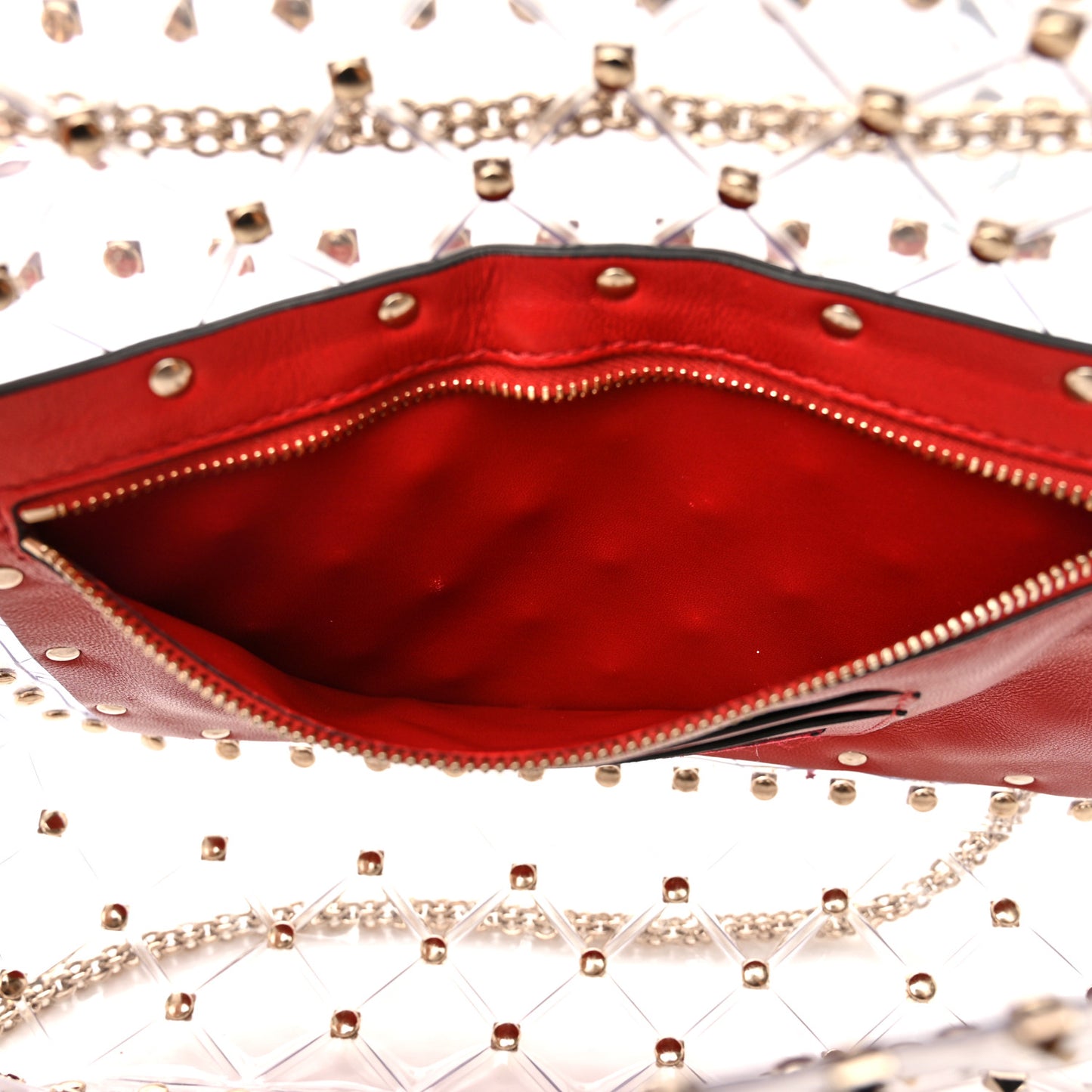 PVC Medium Rockstud Spike Shoulder Bag