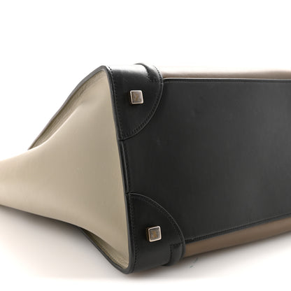 Celine Satin Calfskin Mini Tri-Color Luggage Dark Grey 8 of 9