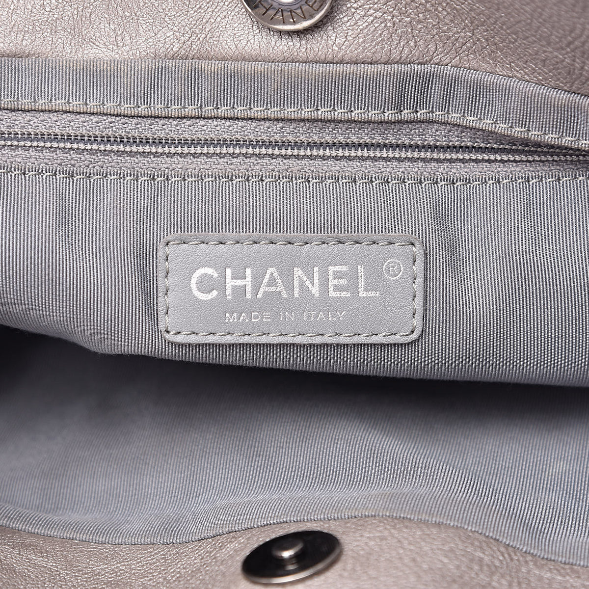 Chanel Calfskin Large Trianon Tote Grey 7 of 11