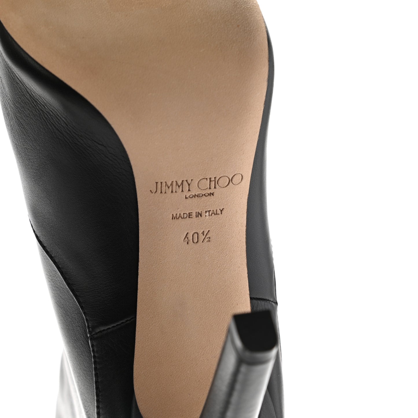 Calfskin Knee High Mavis 100 Boots 40.5 Black