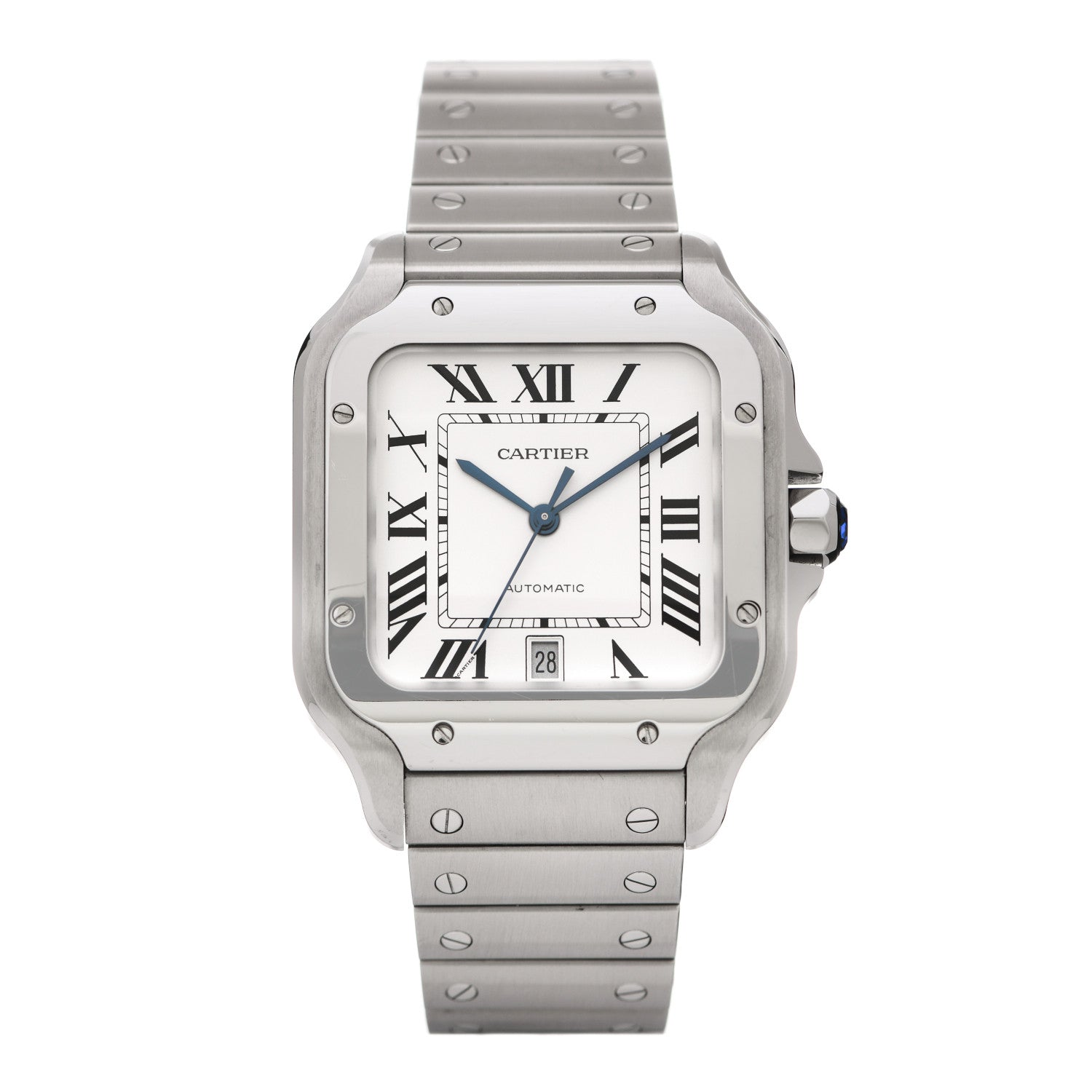 Cartier Stainless Steel 39.8mm Santos De Cartier Automatic Watch 1 of 5