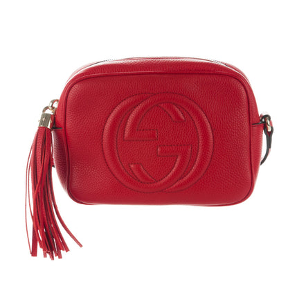 Gucci Pebbled Calfskin Small Soho Disco Bag Tabasco Red 1 of 7