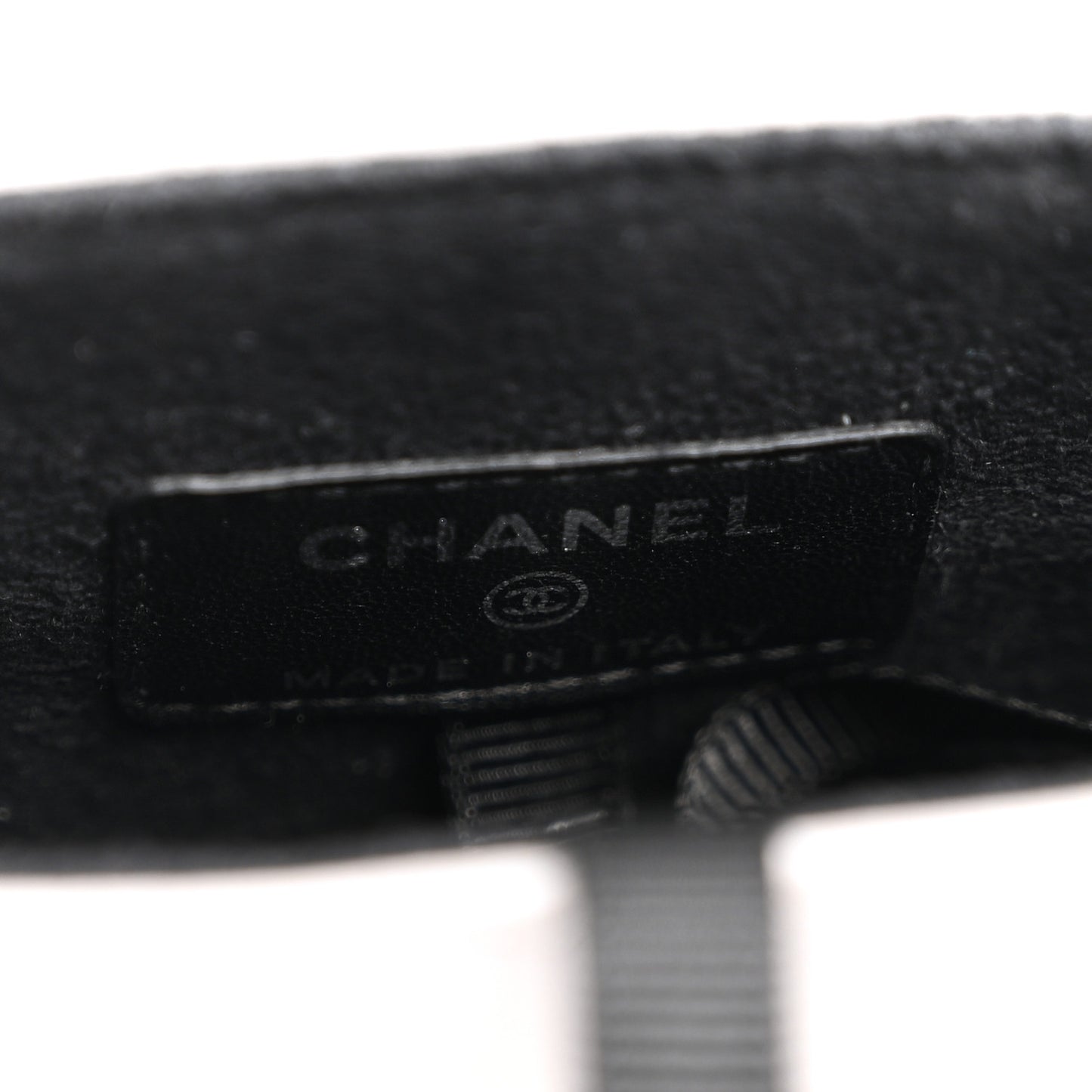 Lambskin Quilted Chain Around Phone Holder Grey