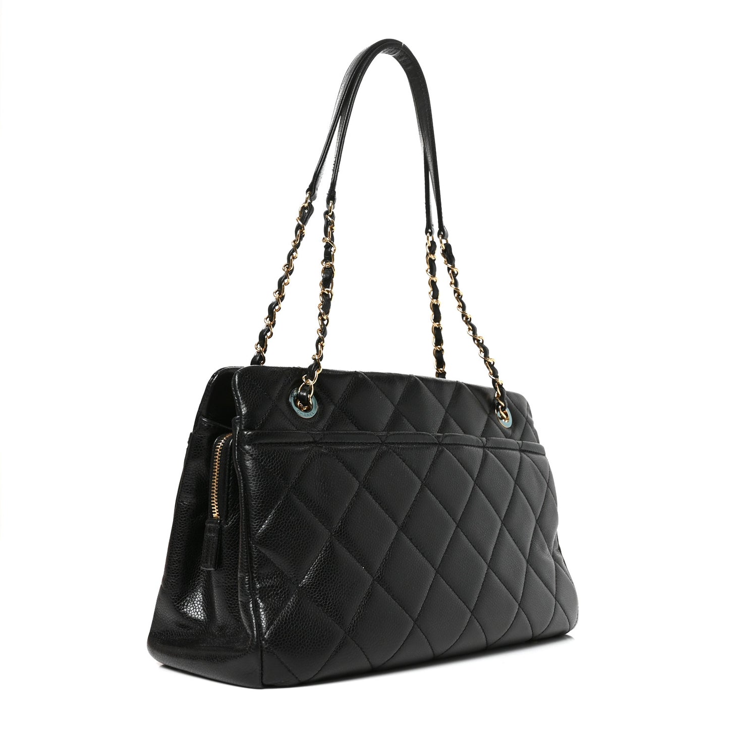 Caviar Quilted Timeless CC Soft Tote Black