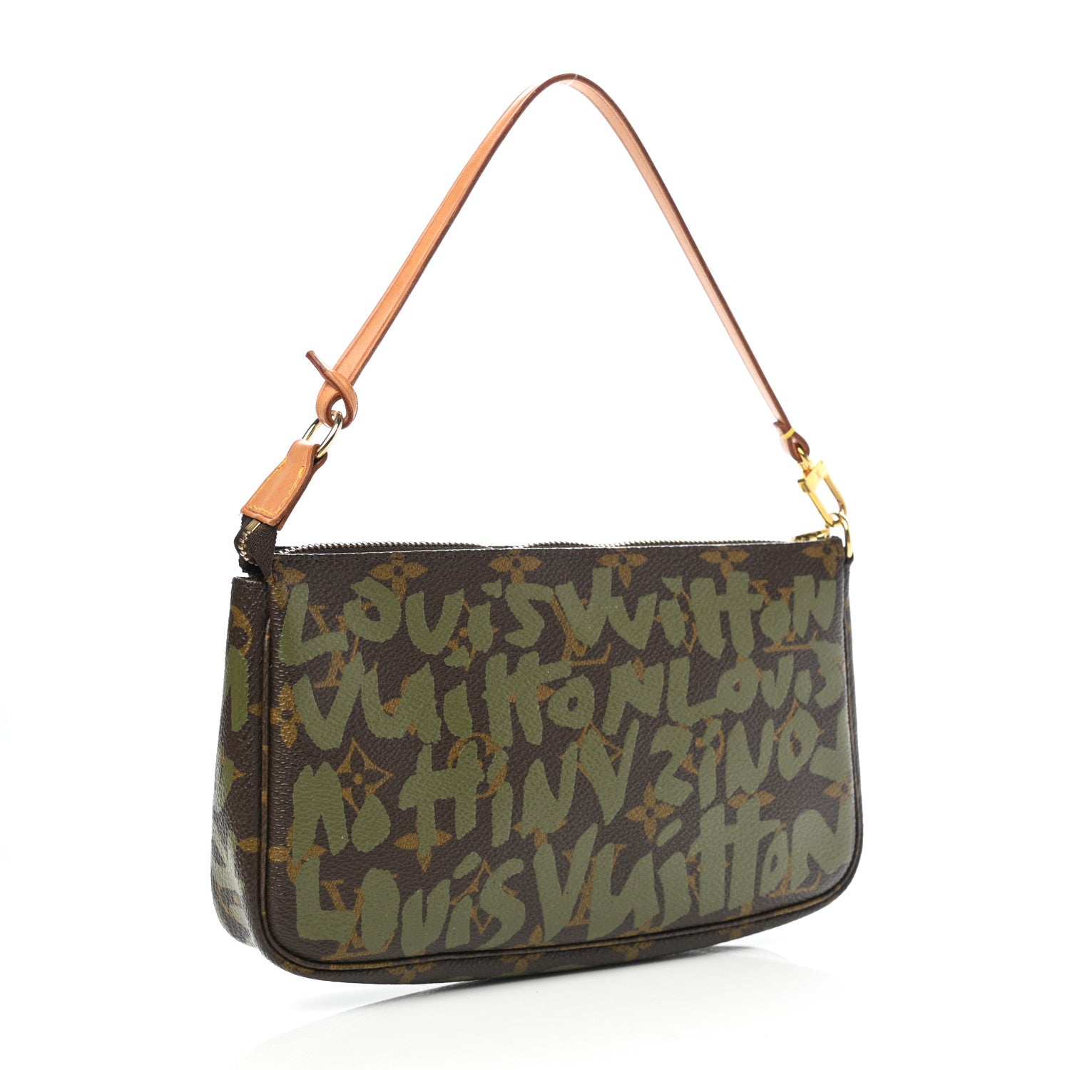 Louis Vuitton Monogram Graffiti Pochette Accessories Kaki 3 of 9