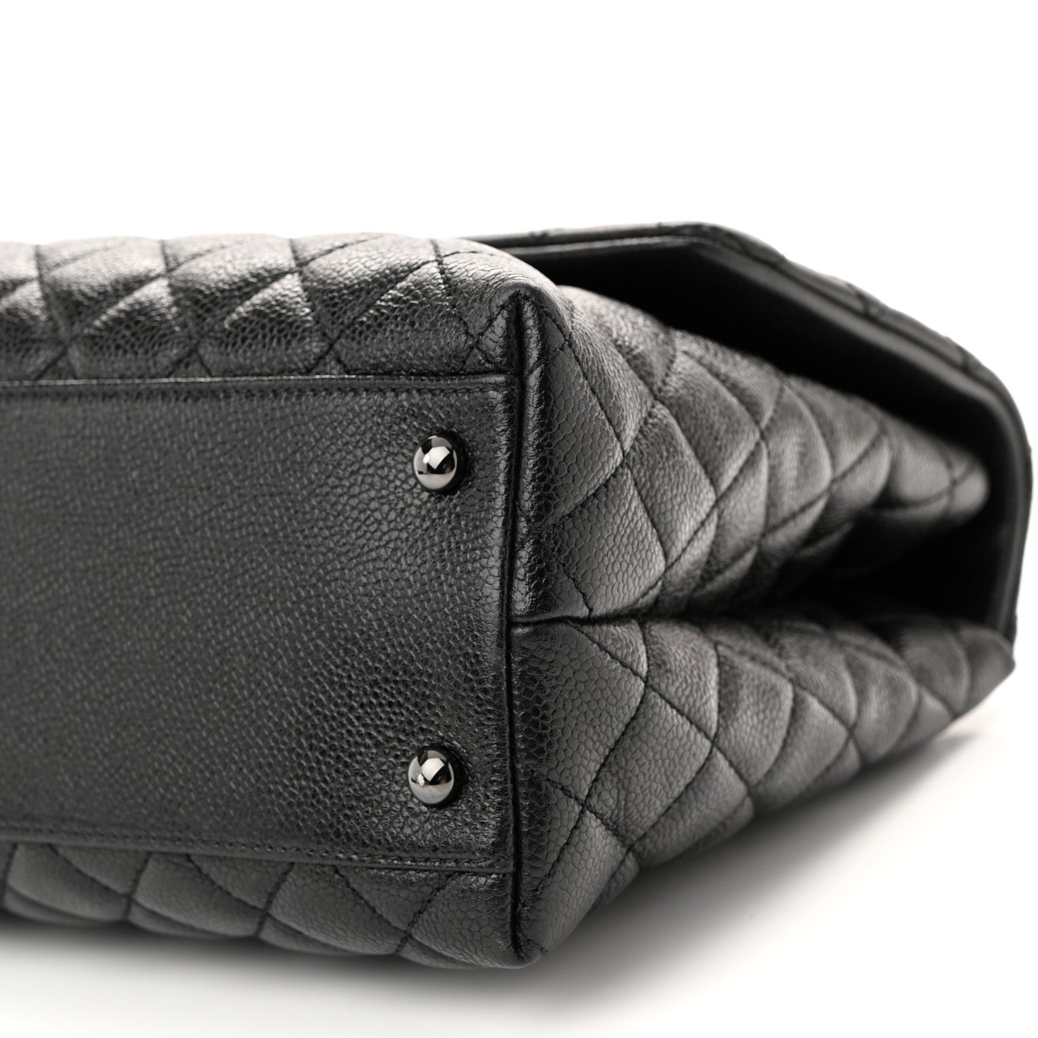 Chanel Shiny Caviar Quilted Medium Coco Handle Flap So Black 10 of 10