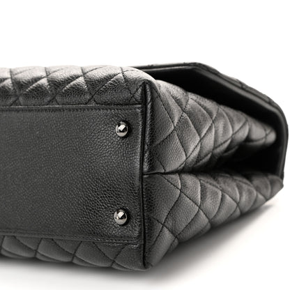 Chanel Shiny Caviar Quilted Medium Coco Handle Flap So Black 10 of 10