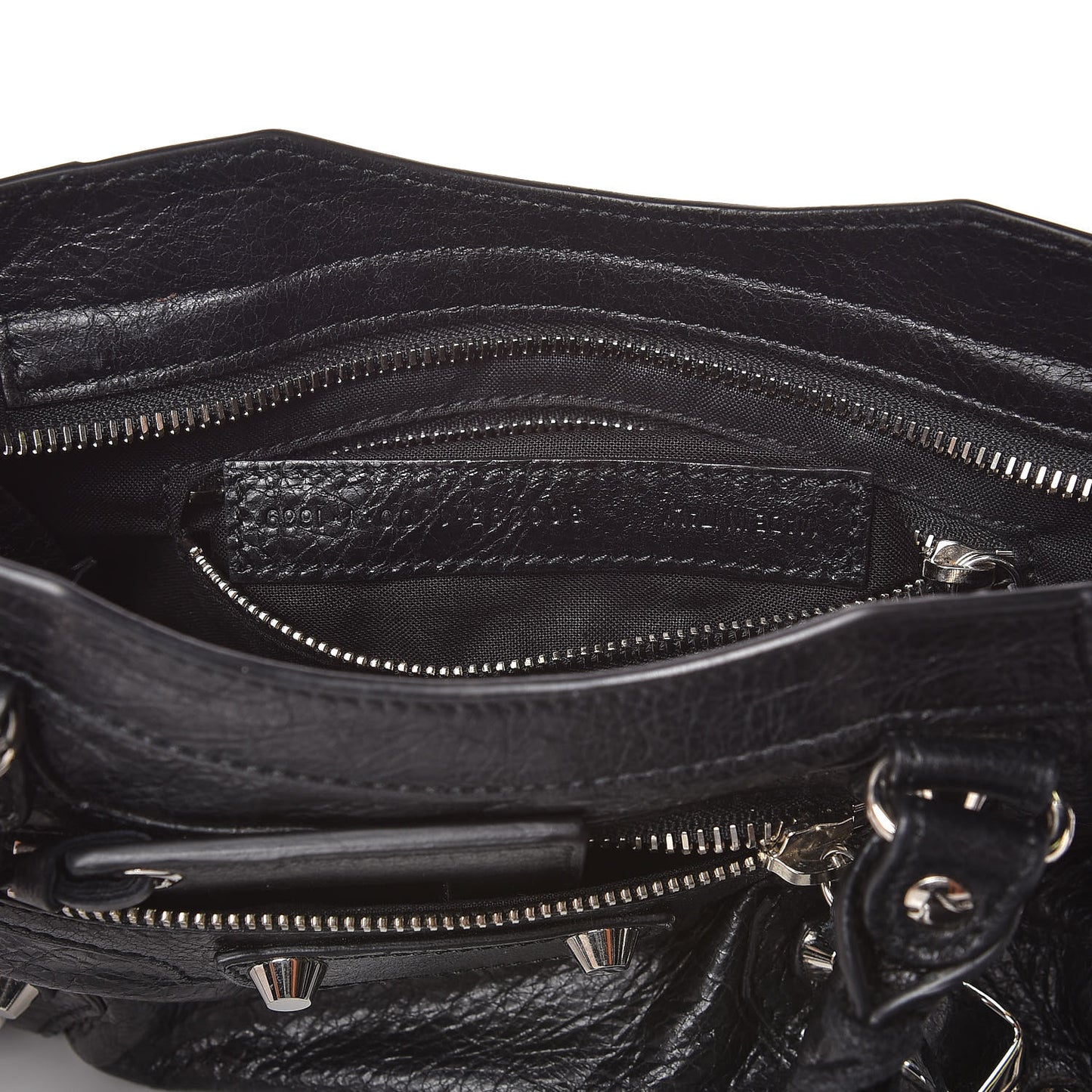 Agneau Classic Silver Hardware Mini City Black