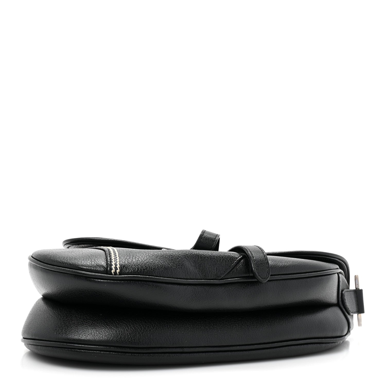 Christian Dior Shiny Goatskin Saddle Bag Black 4 of 9