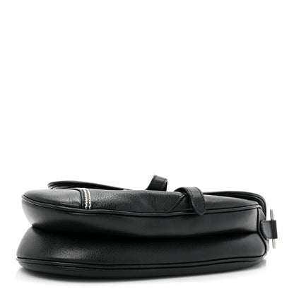 Christian Dior Shiny Goatskin Saddle Bag Black 4 of 9