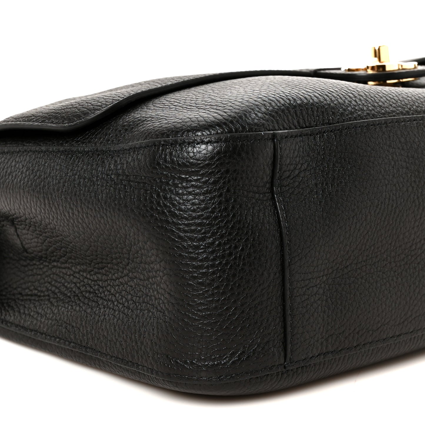Grained Calfskin Small Souplissimo Maxi Flap Black