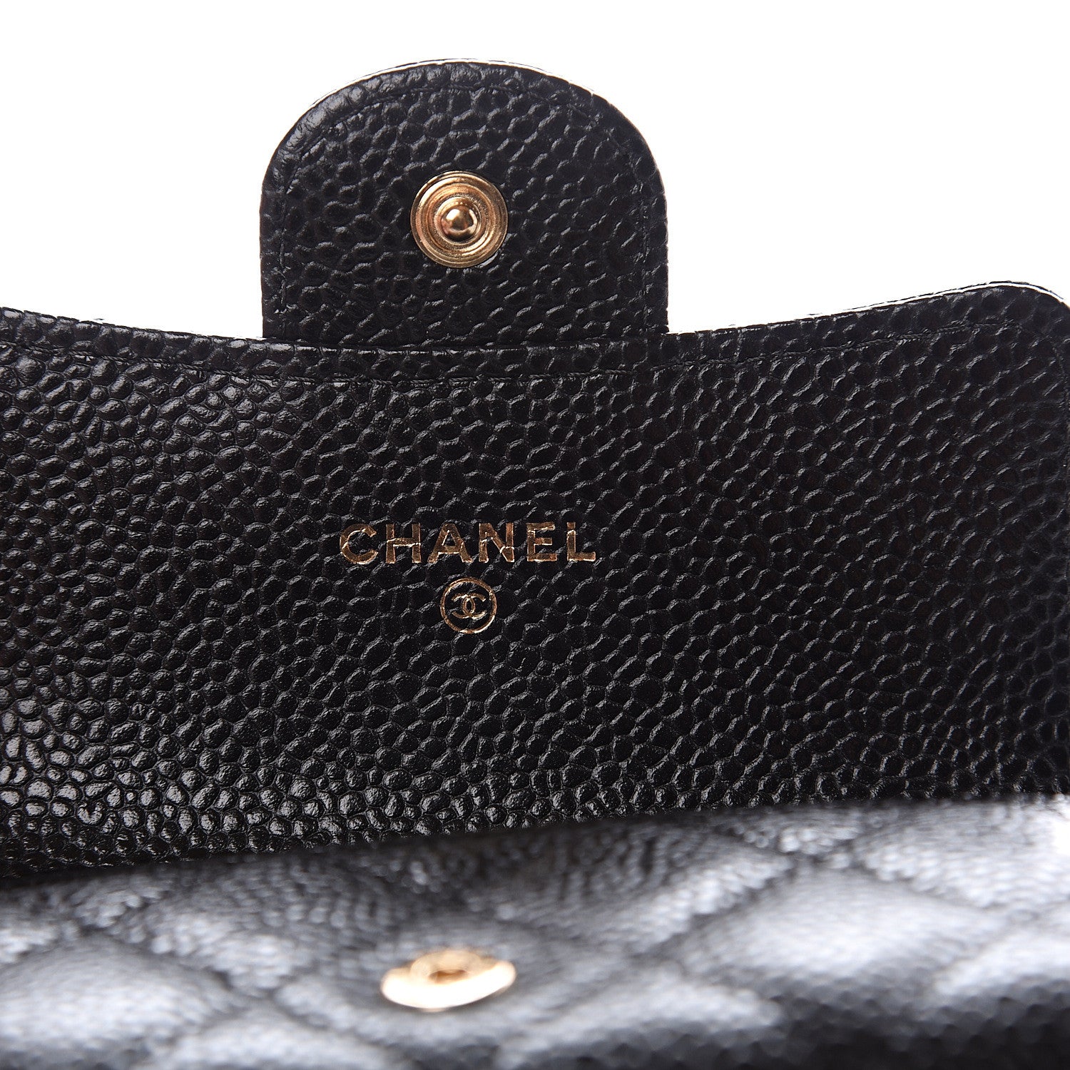 Chanel Caviar Quilted Flap Card Holder Wallet Black 5 of 11