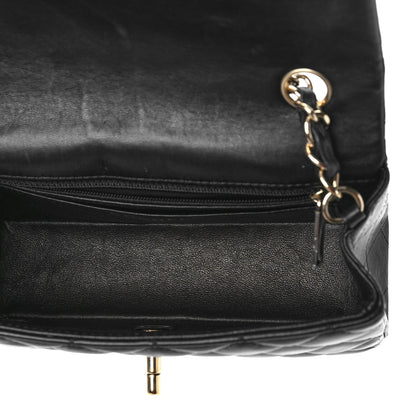 Chanel Lambskin Quilted Mini Rectangular Flap Black 5 of 15