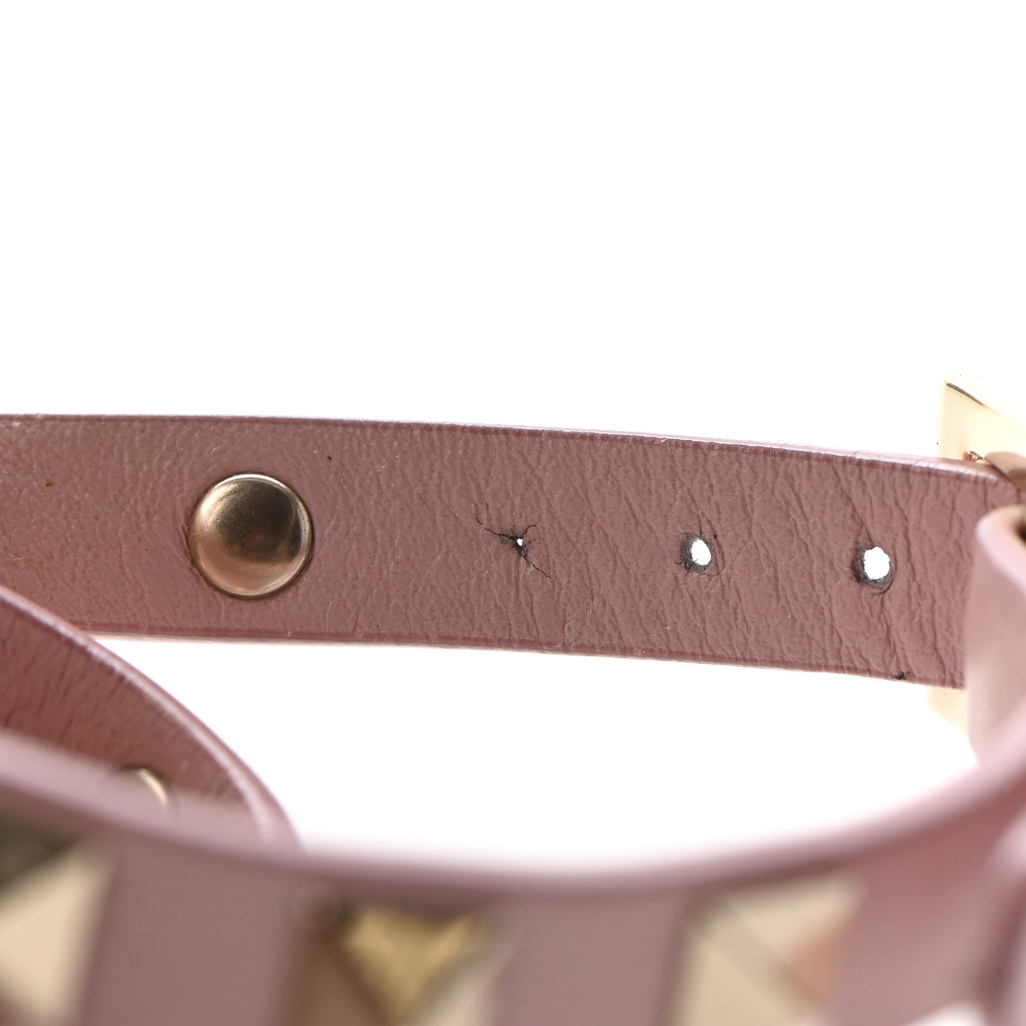 Vitello Rockstud Double Wrap Bracelet Poudre