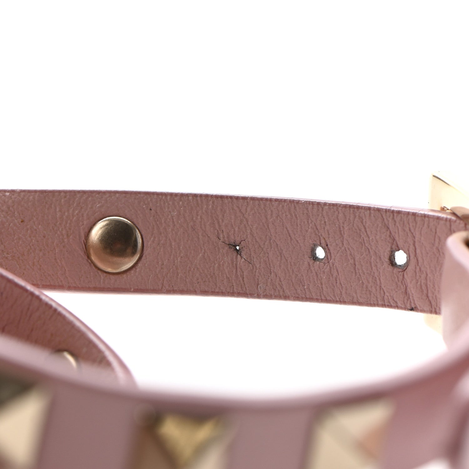 Valentino Garavani Vitello Rockstud Double Wrap Bracelet Poudre 5 of 6