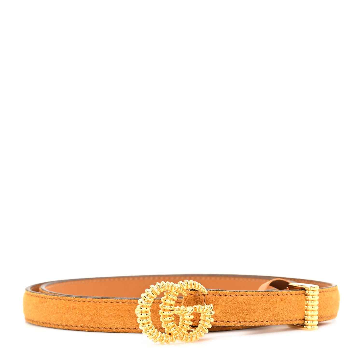Gucci Suede Torchon Double G 15mm Belt 80 32 Vintage Sun Oil 1 of 5