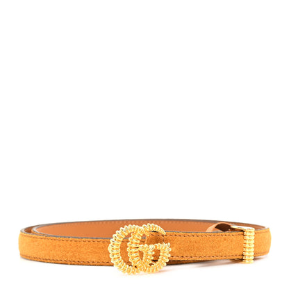 Gucci Suede Torchon Double G 15mm Belt 80 32 Vintage Sun Oil 1 of 5