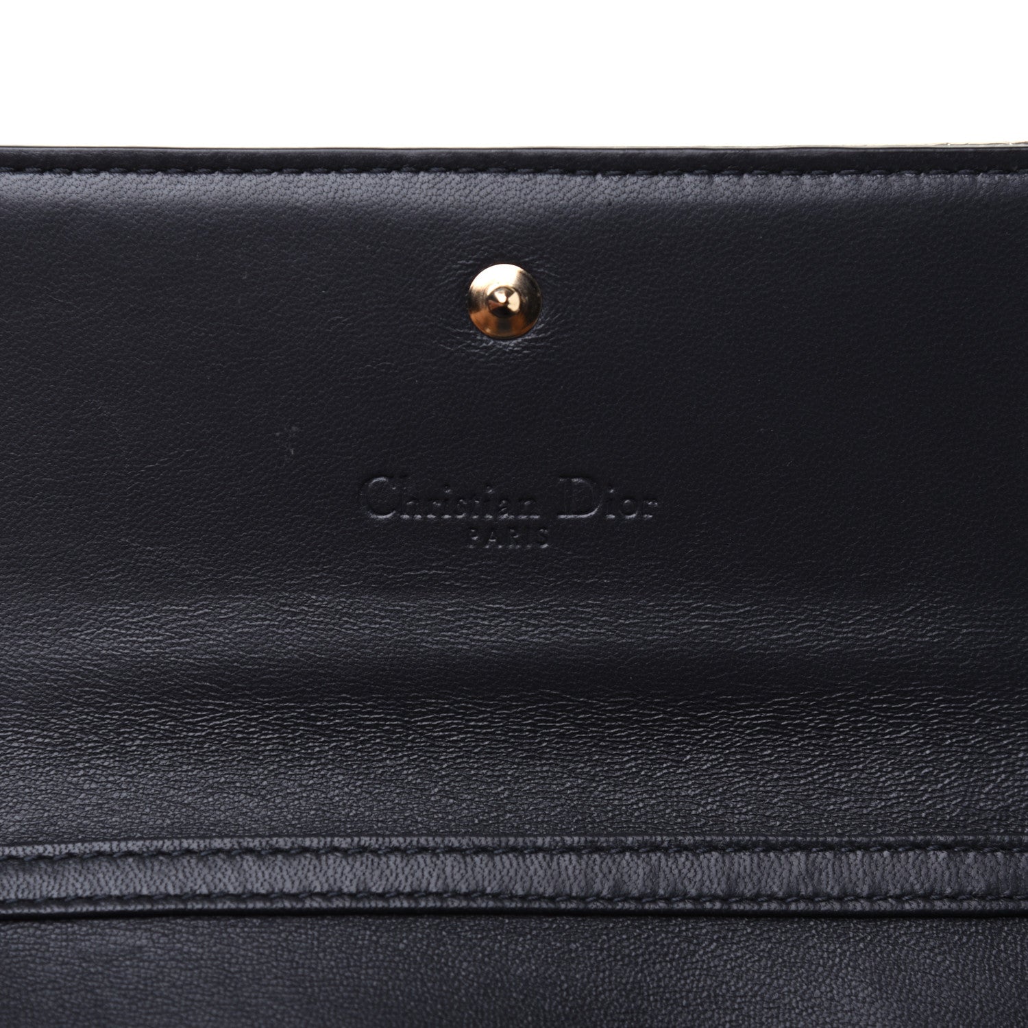 Christian Dior Metallic Patent Micro-Cannage Lady Dior Croisiere Chain Wallet Champagne 8 of 11